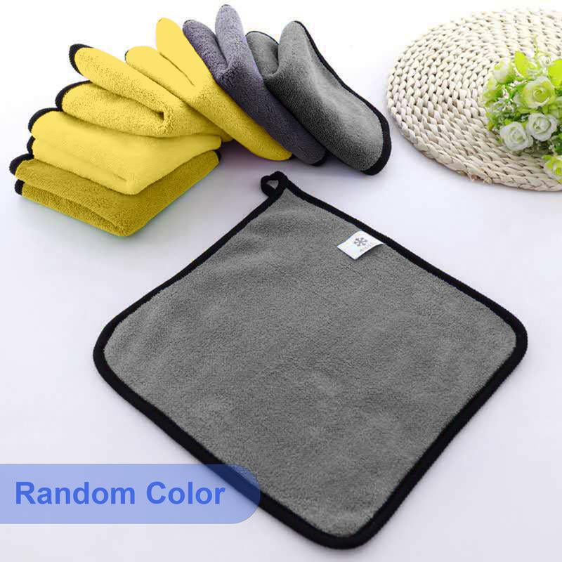 10 Counts Microfiber Towels, Lint-Free Drying Towels, Thickened to Absorb Large Amounts of Water, Machine Washable for Easy Care, Dual-Sided for Cars and Home Cleaning