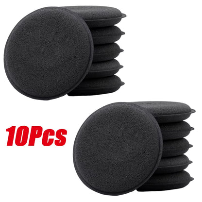10Pcs Car round Waxing Polish Foam Sponges Applicator Pad Body Cleaning Wax Foam Sponge Car Detailing Washing Car Cleaning Tools