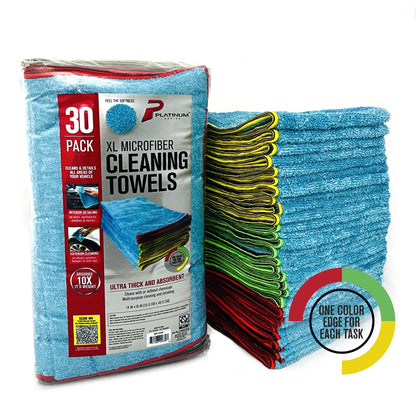 (3 Pack)  Car Wash XL Multi-Purpose Microfiber Cleaning Towels, 30 Count