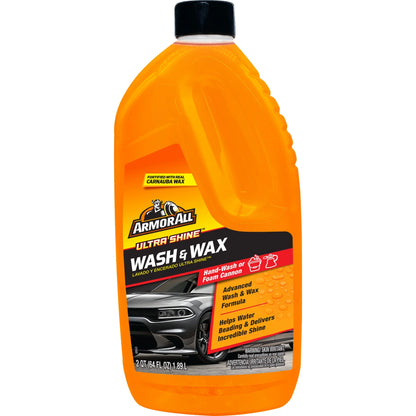 (4 Pack)  Ultra Shine Car Wash and Wax for Car Detailing, 64 Fl Oz Bottle​