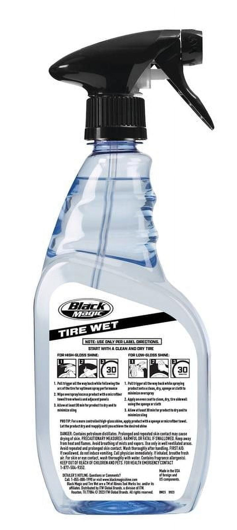 (3 Pack) Black Magic Tire Shine 23 Oz. Tire Shine Lasts up to 4 Weeks 