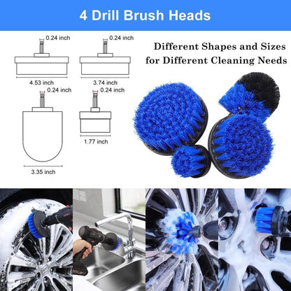 28Pcs Interior Car Detailing Kit, Car Wash Kit, Wheel Tire Drill Brush Set, Truck Cleaning Accessories Supplies