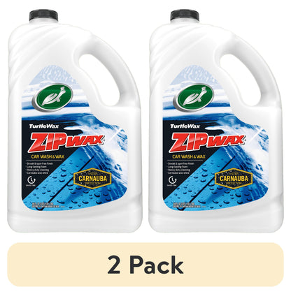 (2 Pack)  53870 Zip Wax Quick and Easy Car Wash and Wax, 100 Oz