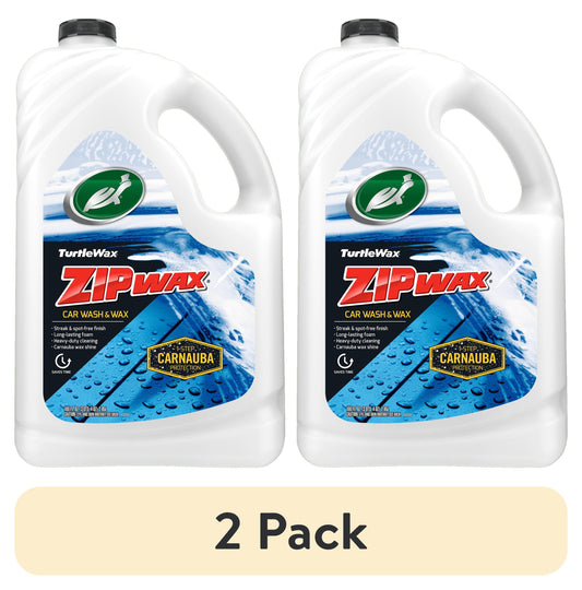 (2 Pack)  53870 Zip Wax Quick and Easy Car Wash and Wax, 100 Oz