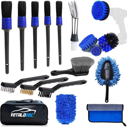28Pcs Interior Car Detailing Kit, Car Wash Kit, Wheel Tire Drill Brush Set, Truck Cleaning Accessories Supplies