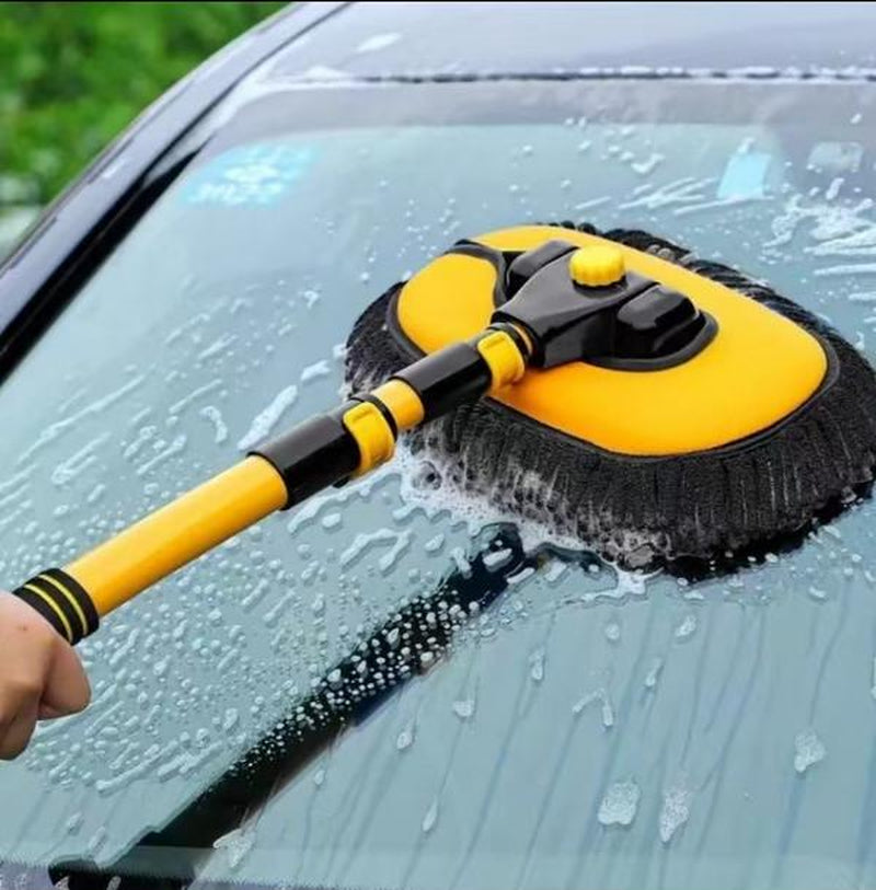 Microfiber Car Wash Brush with Extension Rod Ergonomic Design for Detailed Cleaning & Windshield Care Essential Car Cleaning Supplies