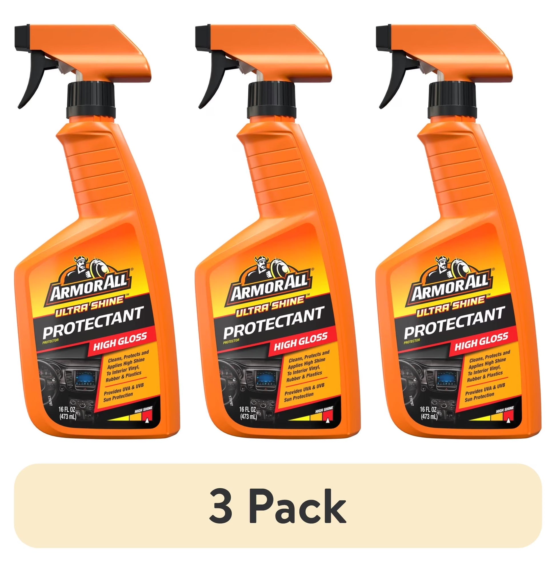 (3 Pack)  Ultra Shine Protectant Car Cleaning Spray - 16 Fl Oz