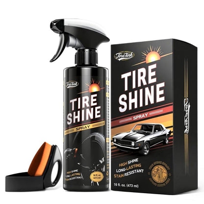 TORETARK Tire Shine Spray 16 Oz Hydrophobic Formula for Extreme Water Repellency UV Protection High Shine Long Lasting Stain Resistant Tire Care Product，Best Gift for Christmas.