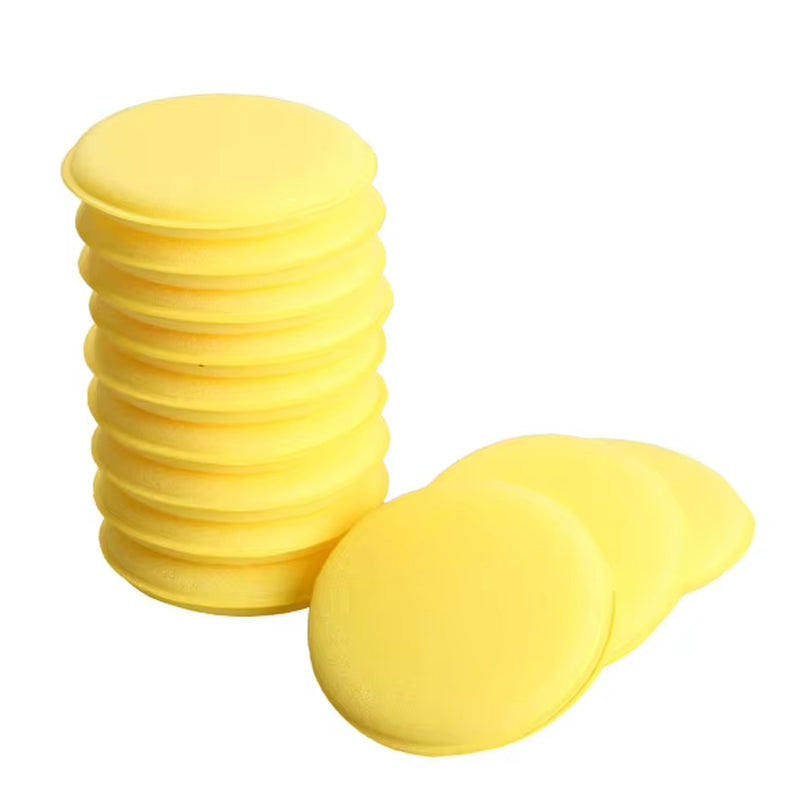 12Pcs 10Cm Car Foam Sponge Wax Applicator Polish Wax round Foam Sponges Applicator Pads for Car Detailing Cleaning Tools