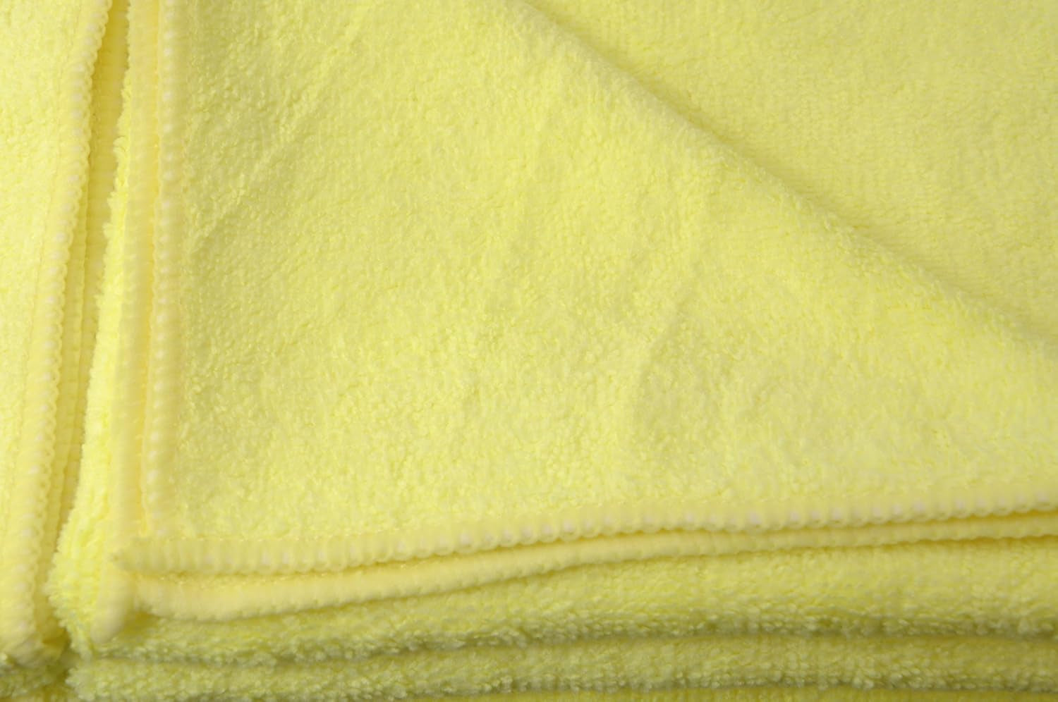 325 GSM Microfiber Deluxe Cleaning Towels, Ultra-Soft, Streak-Free, Reusable, High Absorbency for Car, Home, Garage, Detailing, Safe on All Surfaces, Machine Washable, 16X16In, 24-Pack, Yellow