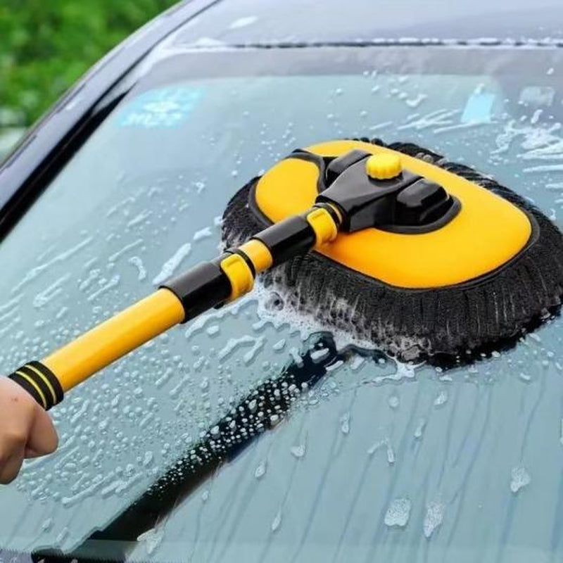 Microfiber Car Wash Brush with Extension Rod Ergonomic Design for Detailed Cleaning & Windshield Care Essential Car Cleaning Supplies