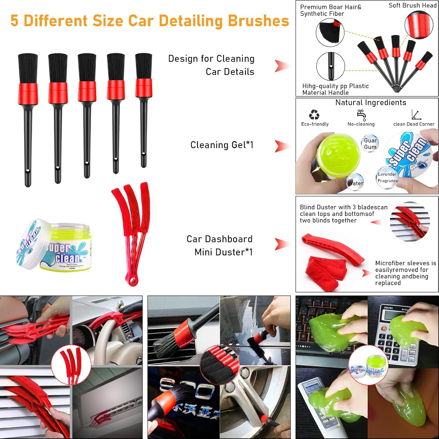 21PCS Car Detailing Drill Brush Kit,Car Detailing Set(Drill Brushes,Windshield Brush,Car Drill Polishing Pads,Scouring Pads,Wash Mitt,Cleaning Gel,Spray Bottle)