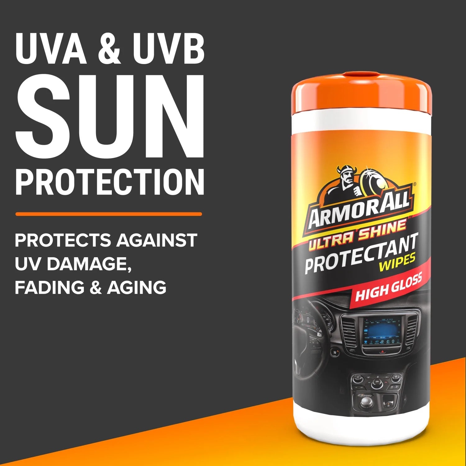 (2 Pack)  Ultra Shine Car Protectant Wipes, High Gloss, Gift for Him, 20 Count