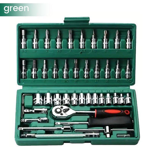 Socket Wrench Set, 46-In-1 Automobile Tool Box