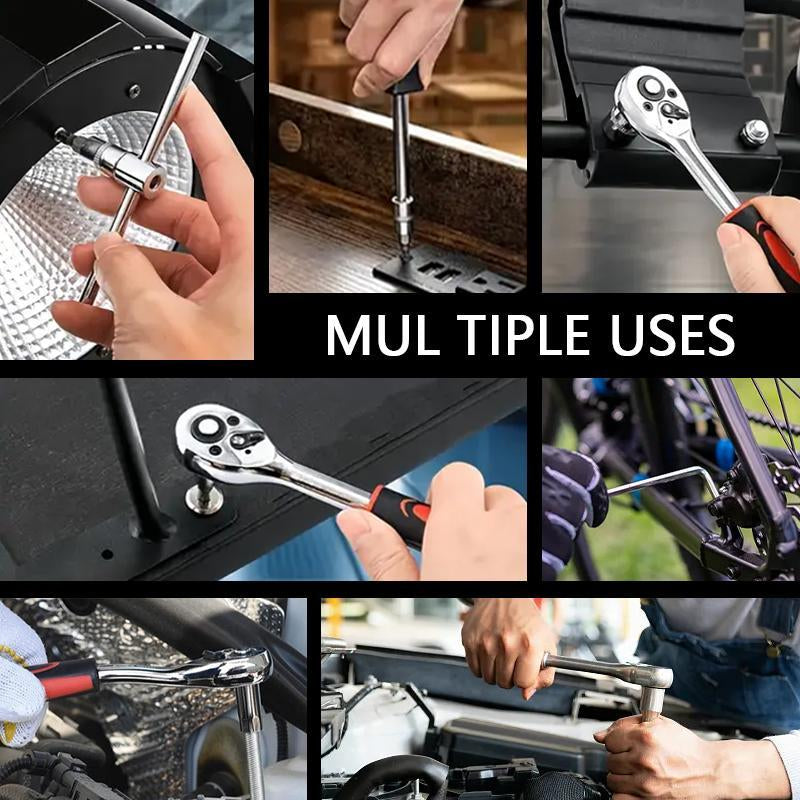 Socket Wrench Set, 46-In-1 Automobile Tool Box