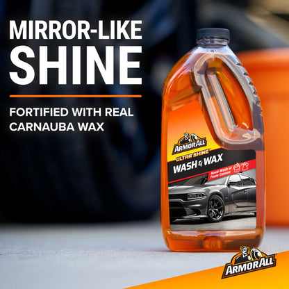 (4 Pack)  Ultra Shine Car Wash and Wax for Car Detailing, 64 Fl Oz Bottle​