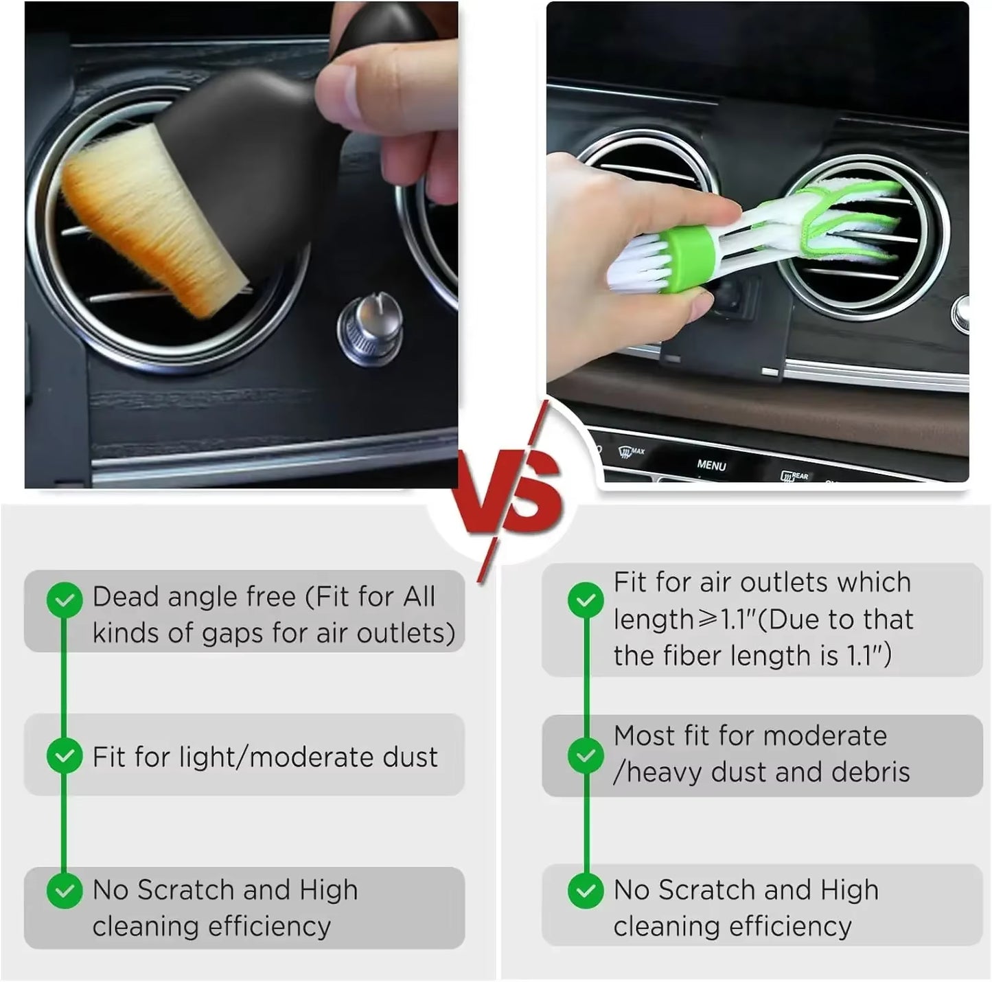 6Pcs Car Wash Care Detailing Brush Set