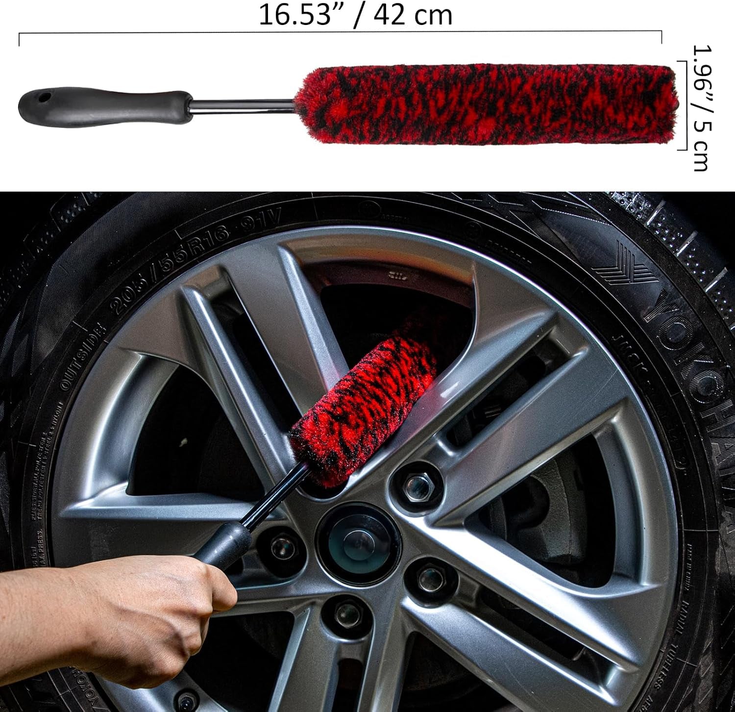 Car Wheel Brush Kit (3 Pack), Synthetic Soft Brush and Detail Brush