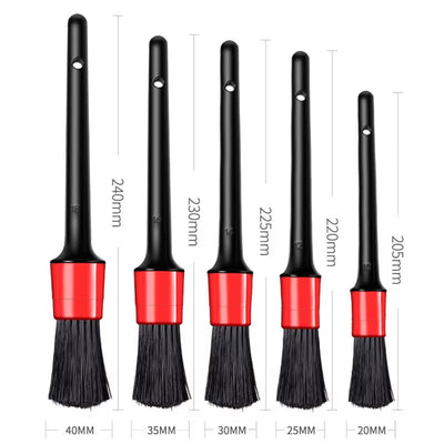 5Pcs Car Cleaning Brush Kit Automotive Detail Brushes for Car Interior Detailing Brush Set Wheel Rims Clean Brush Plastic
