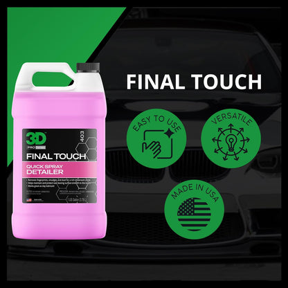 Final Touch Quick Detail Spray - Easy Spray On, Wipe off Showroom Shine 1 Gallon