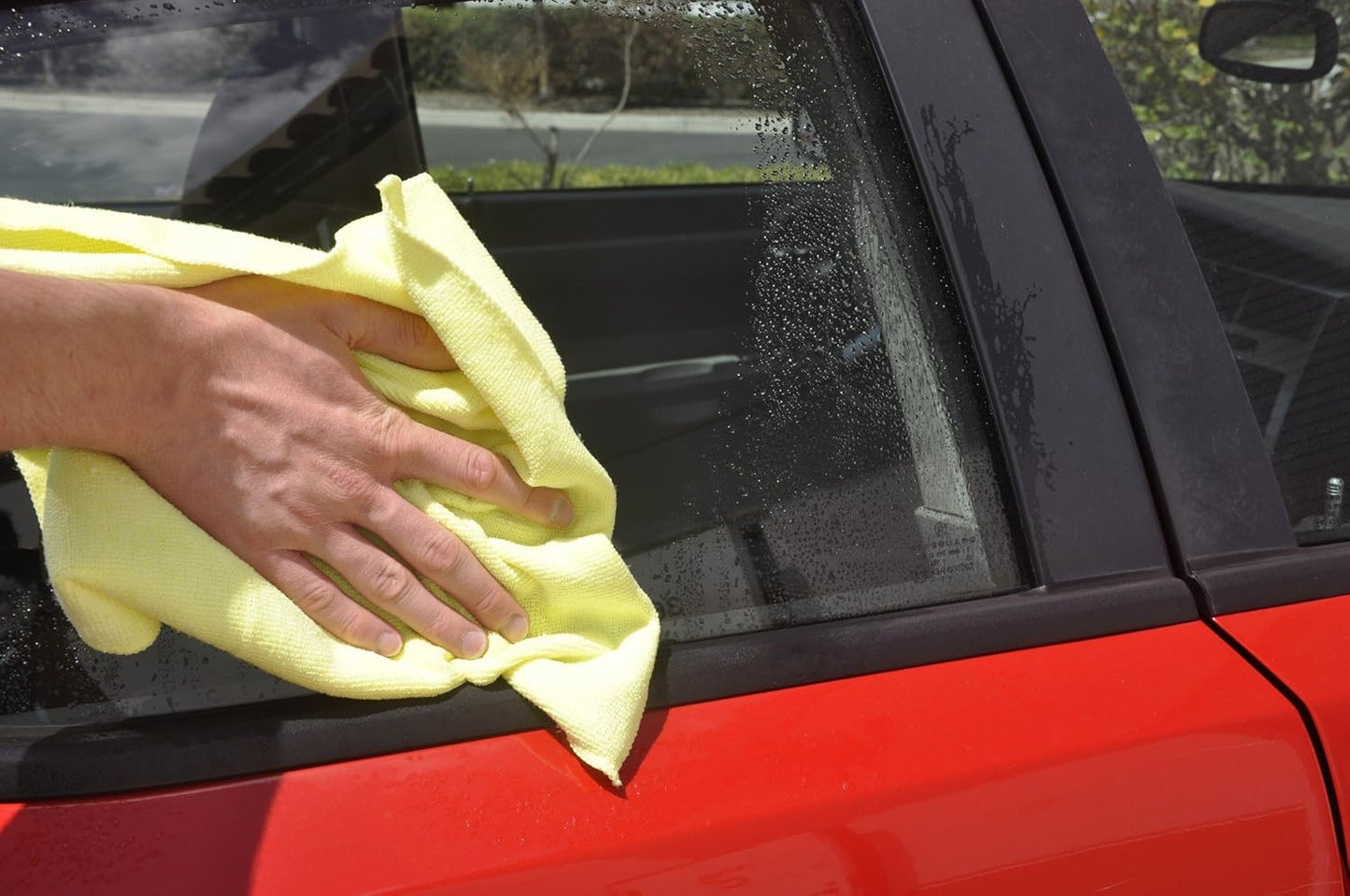 325 GSM Microfiber Deluxe Cleaning Towels, Ultra-Soft, Streak-Free, Reusable, High Absorbency for Car, Home, Garage, Detailing, Safe on All Surfaces, Machine Washable, 16X16In, 24-Pack, Yellow