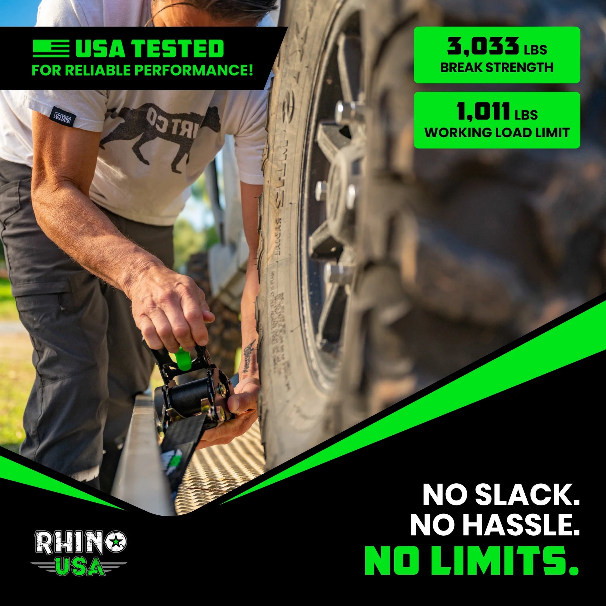 Heavy Duty 2" X 10' Retractable Ratchet Straps (Black 2-Pack)