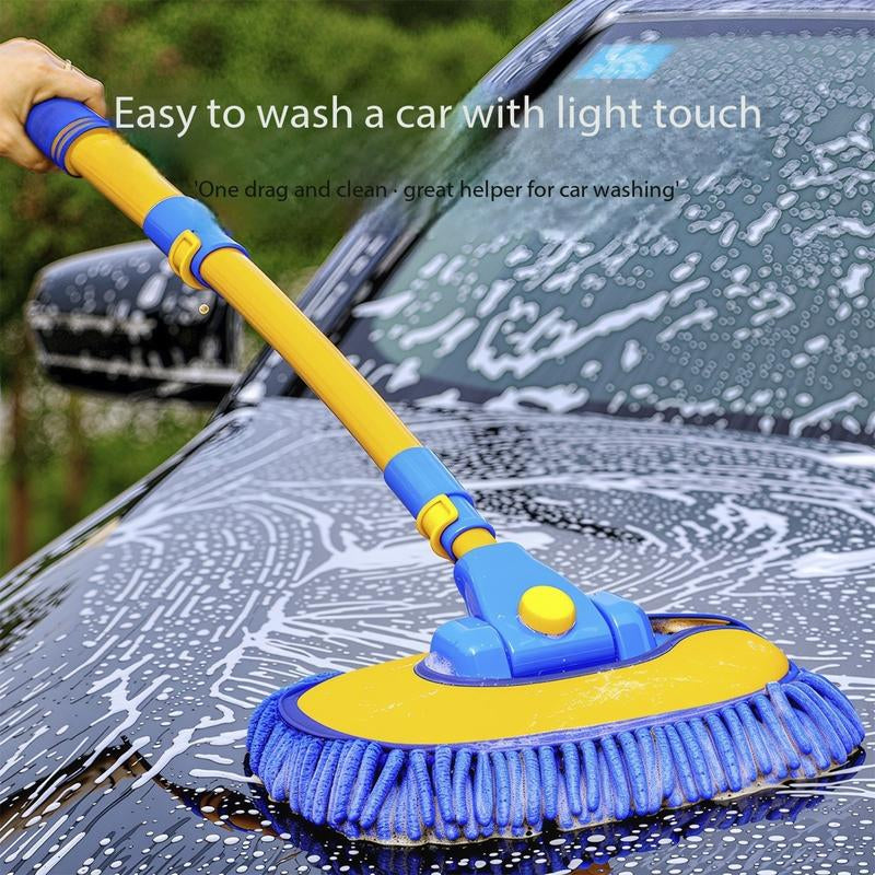 Microfiber Car Wash Brush with Extension Rod Ergonomic Design for Detailed Cleaning & Windshield Care Essential Car Cleaning Supplies