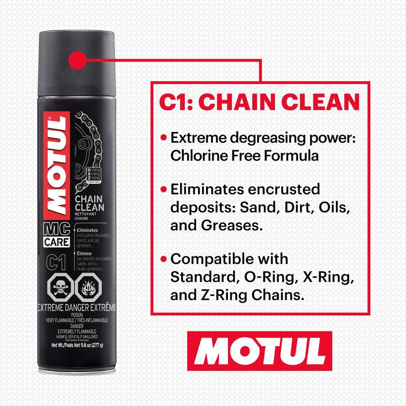 Motul Motorcycle Chain Lube Kit Complete MC Care System 