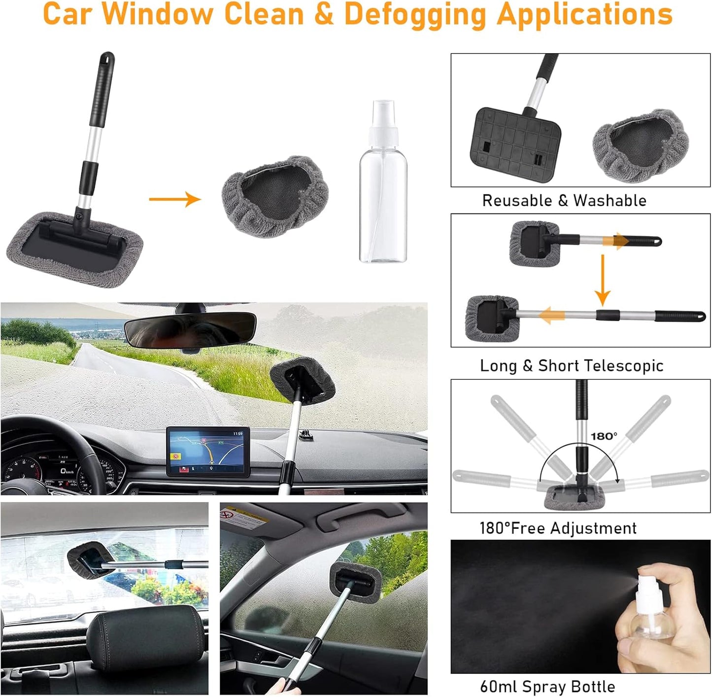 21PCS Car Detailing Drill Brush Kit,Car Detailing Set(Drill Brushes,Windshield Brush,Car Drill Polishing Pads,Scouring Pads,Wash Mitt,Cleaning Gel,Spray Bottle)