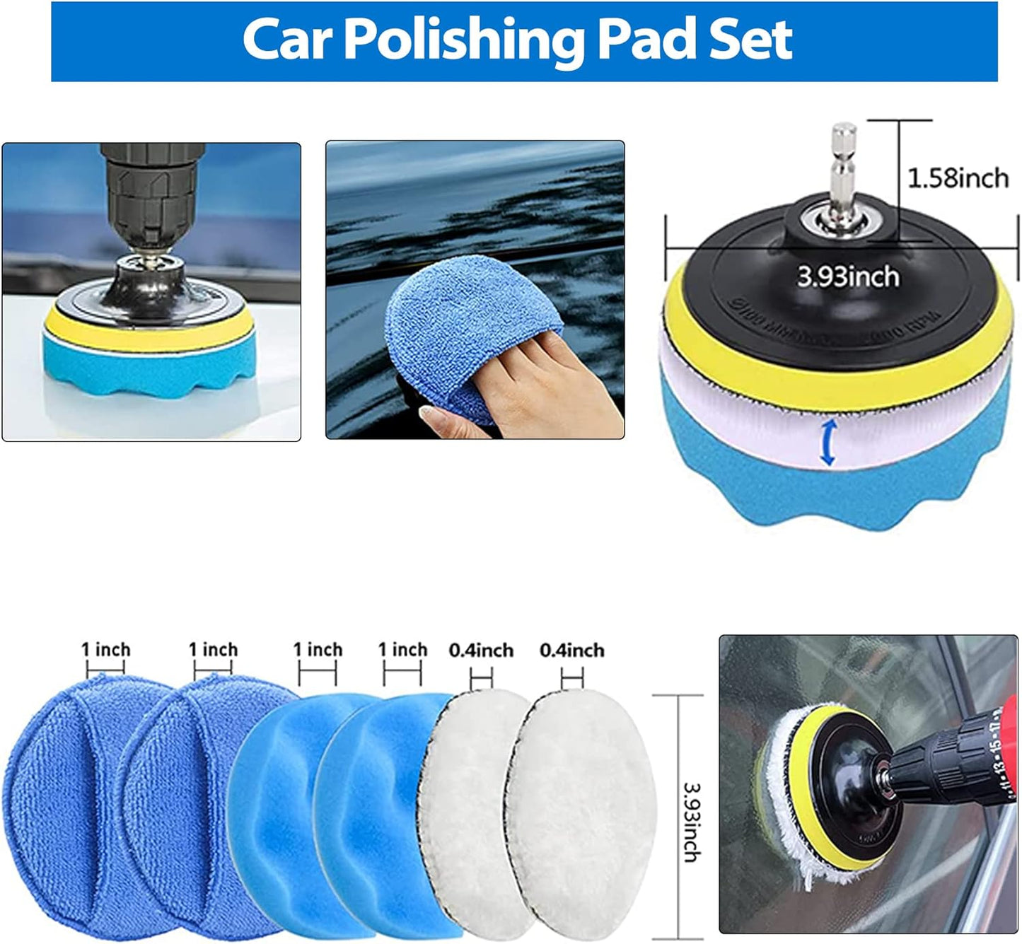 35PCS Car Detailing Brush Kit, Car Exterior Interior Cleaning Detail Brushes Set, House Bathroom Cleaner Tools (Wash Mitt, Towels and Sponge, Windshield Tool, Wheels, Leather, Air Vents), Blue