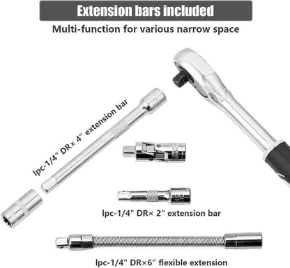 Socket Wrench Set, 46-In-1 Automobile Tool Box