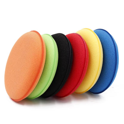 10Pcs Car round Waxing Polish Foam Sponges Applicator Pad Body Cleaning Wax Foam Sponge Car Detailing Washing Car Cleaning Tools