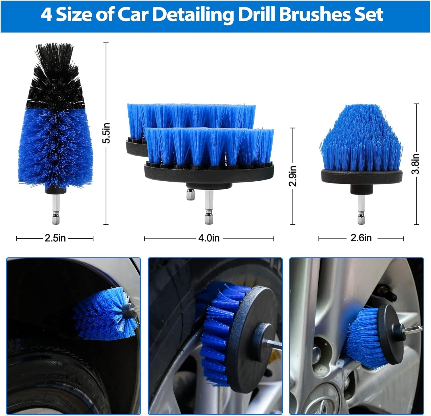 35PCS Car Detailing Brush Kit, Car Exterior Interior Cleaning Detail Brushes Set, House Bathroom Cleaner Tools (Wash Mitt, Towels and Sponge, Windshield Tool, Wheels, Leather, Air Vents), Blue
