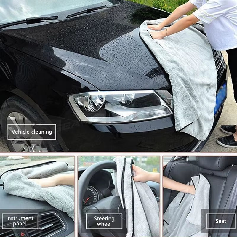 SEAMETAL 50X120Cm Car Cleaning Towel Upgraded Microfiber Ultra-Soft Auto Wash Towels Super Absorbent Scratch-Free Drying Cloth