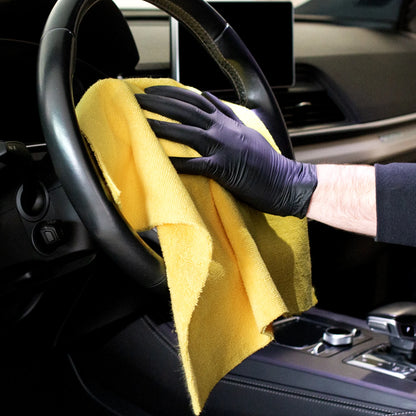 (2 Pack)  Heavy Duty Multi-Purpose Microfiber Detailing Towel, 40 Pack, Yellow