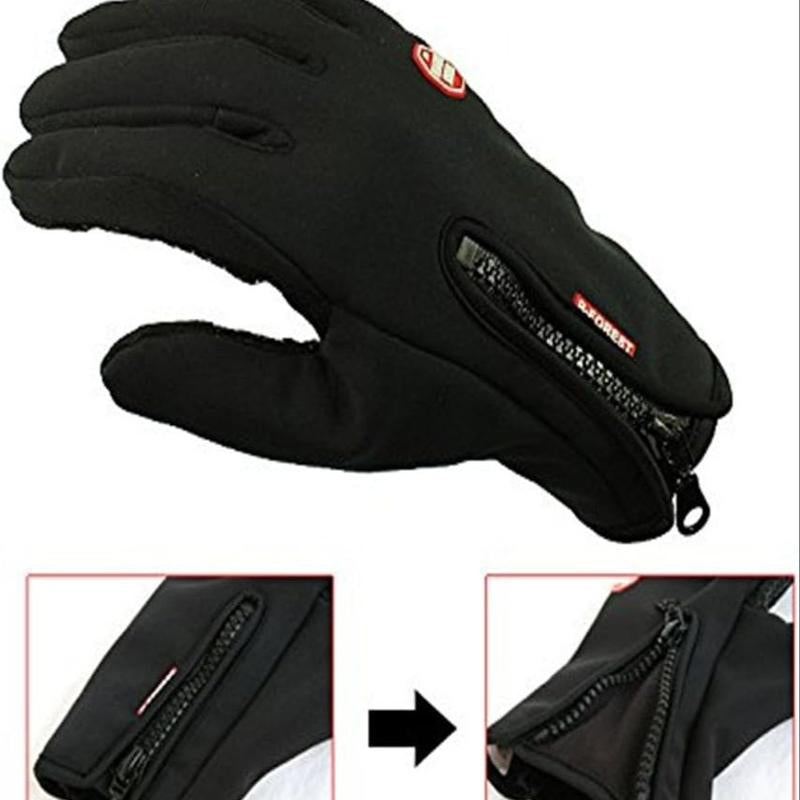 Bicycle Motorcycle Waterproof Gloves Outdoor Sport Warm Windproof Thermal Touch Gloves Riding Running Bike Cycling Gloves Hot Hands Warmer