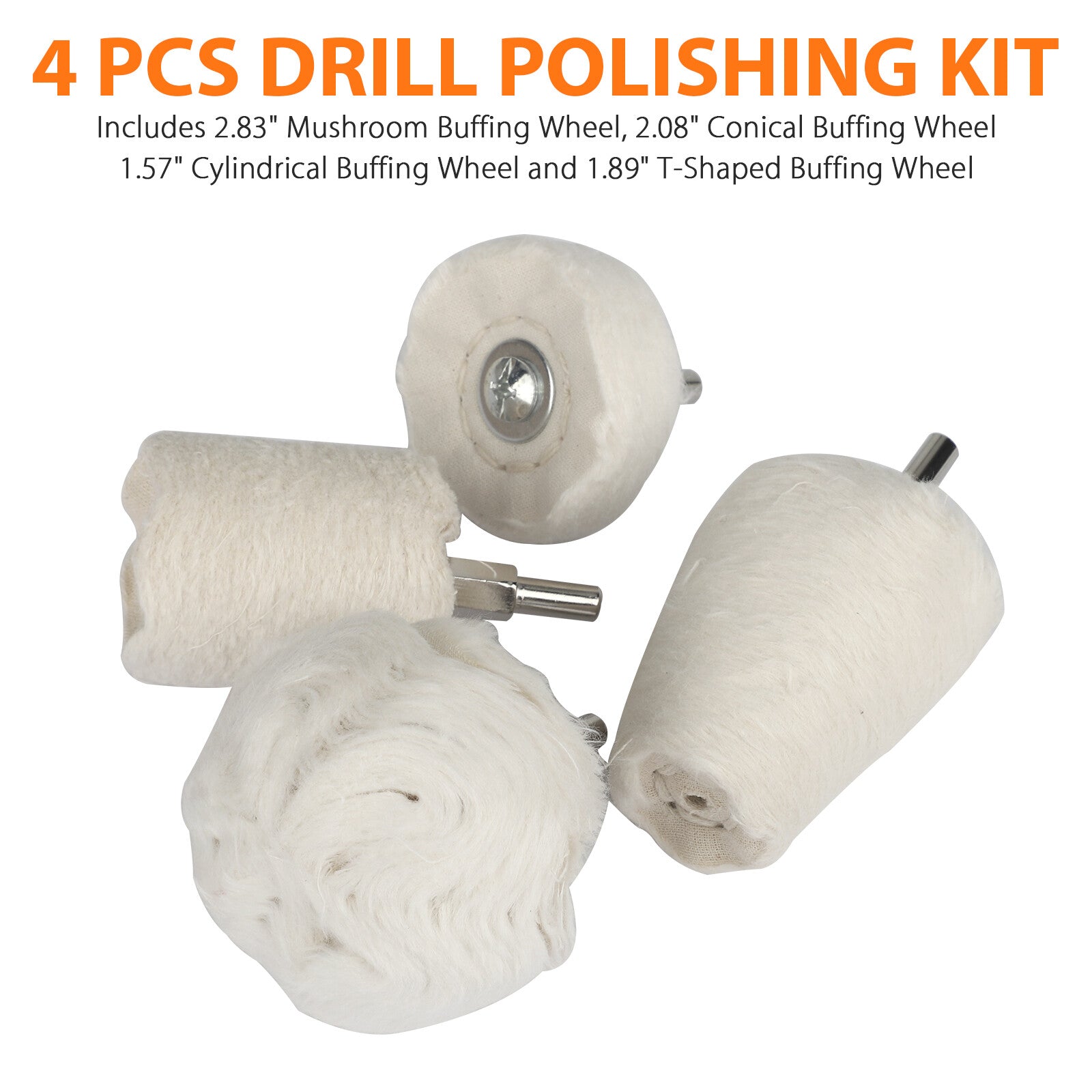 4PCS Sponge Buffing Polishing Pad Kit Car Polisher Detail Polishing Waxing Tool