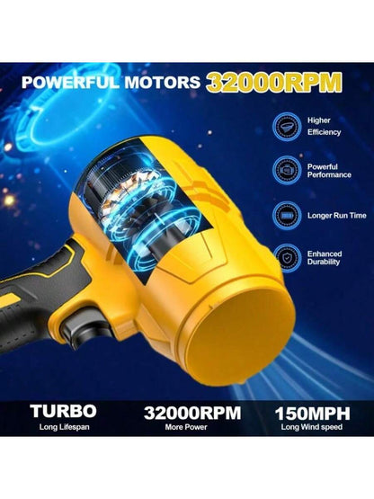 Turbo Jet Blower - Handheld Cordless Leaf Blower and Dryer