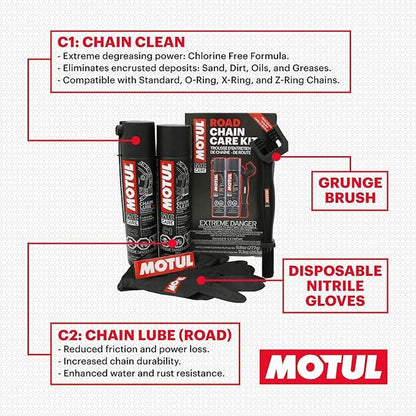 Motul Motorcycle Chain Lube Kit Complete MC Care System 