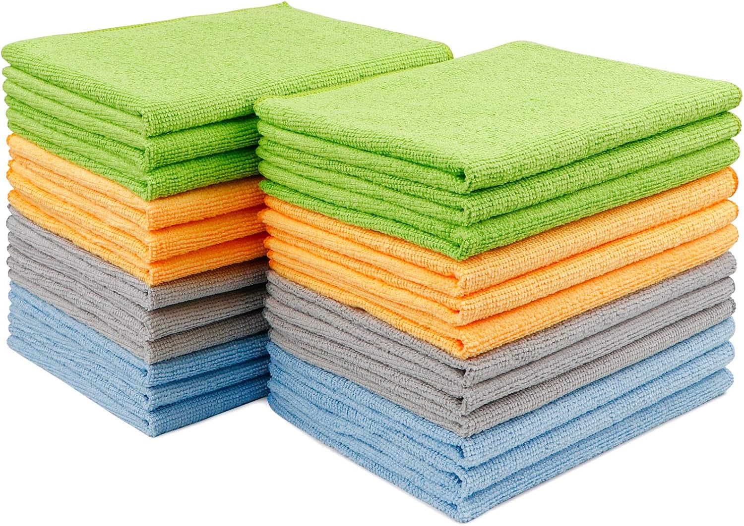 Microfiber Cleaning Cloth 24 Pack, Microfiber Towels for Cars, Soft & Absorbent Cleaning Rags, Premium Lint Free Shop Towels for House, Kitchen, Car, 12Inx16In