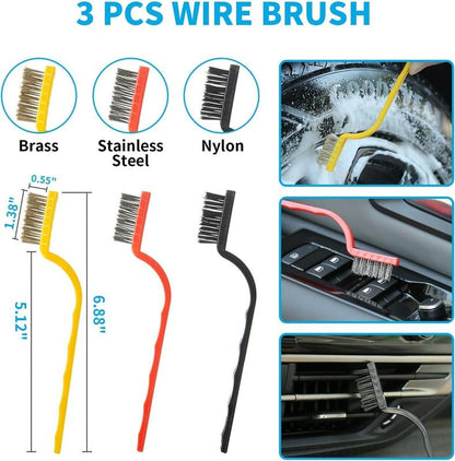 28Pcs Interior Car Detailing Kit, Car Wash Kit, Wheel Tire Drill Brush Set, Truck Cleaning Accessories Supplies