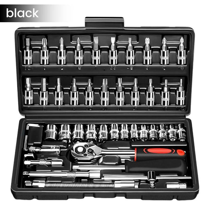 Socket Wrench Set, 46-In-1 Automobile Tool Box
