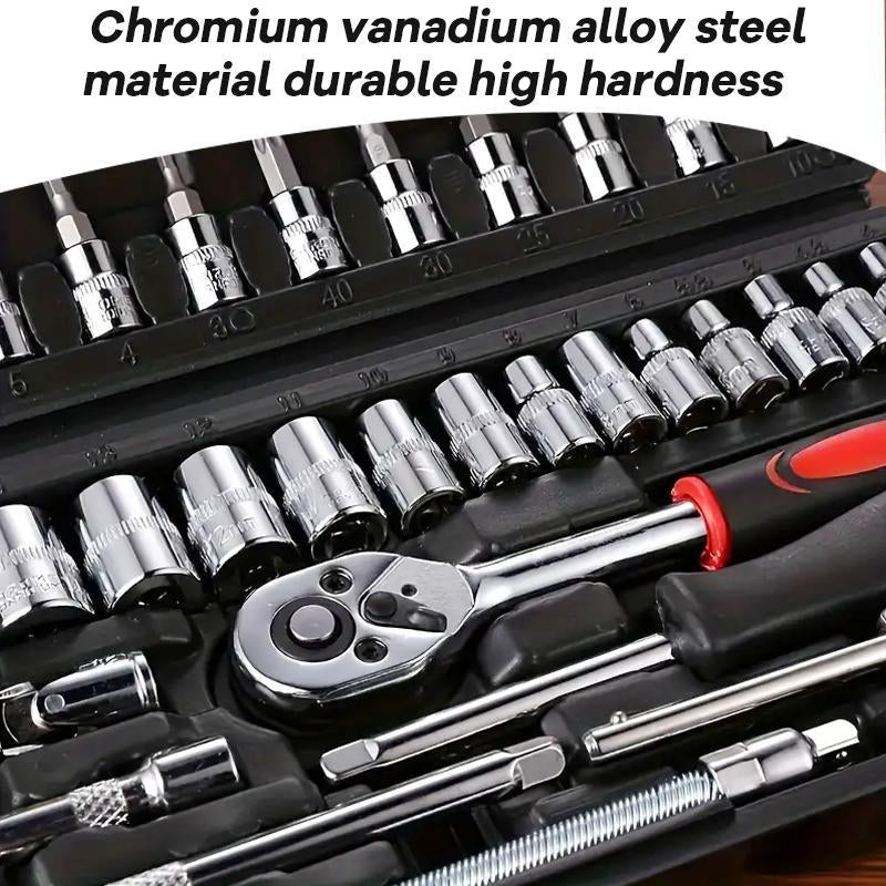 Socket Wrench Set, 46-In-1 Automobile Tool Box