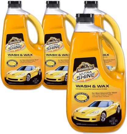 Ultra Shine Car Wash and Wax, Cleaning for Cars, Truck, Motorcycle, 64 Fl Oz, 4 Pack, 10346