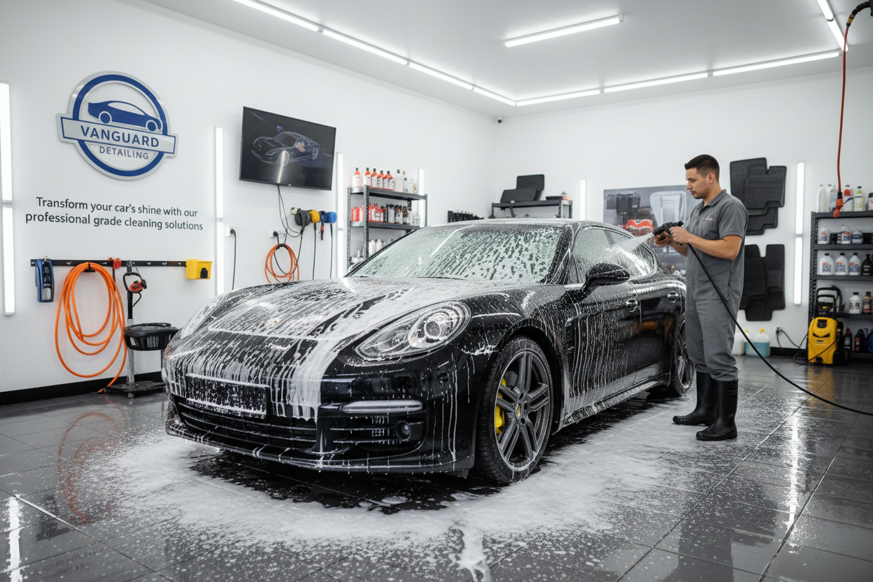 have a different car, make the detailer further, there should be more foam on the car but not to much, and I meant to have the logo on the left side my fault, thank you.