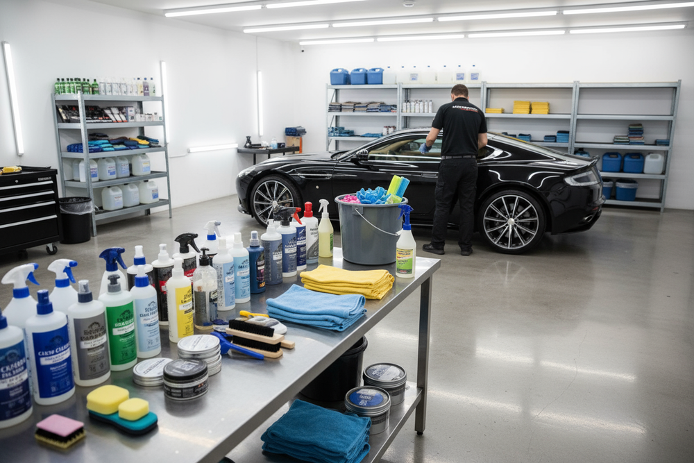 make the shop look cleaner, other than that it looks good, also try to not have stains on the floor and the car shouldn't be lifted